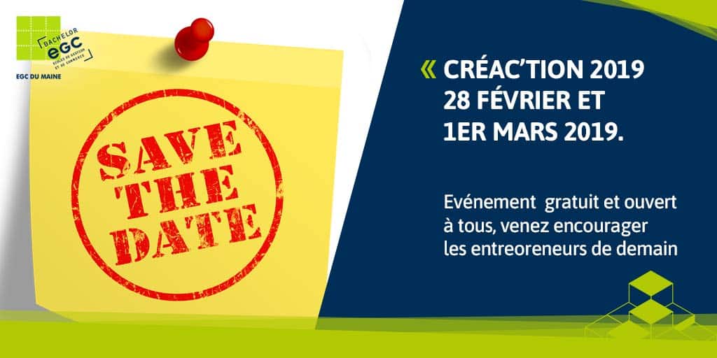 [EVENEMENT] Inscrivez-vous dès maintenant à Créac’tion 2019